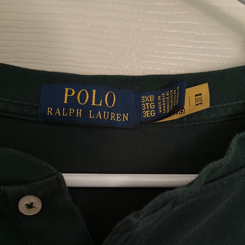 Polo by Ralph Lauren green Men's big & tall Shirt - Picture 3 of 4